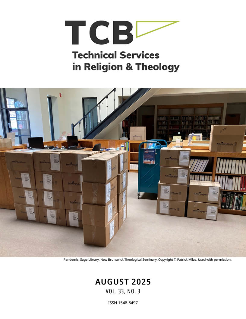Quarantine cart and dozens of boxes of books ready for shipment to Better World Books during the pandemic at the Sage Library, New Brunswick Theological Seminary.