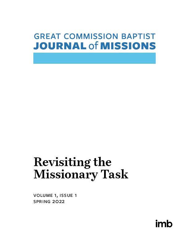 Cover image for "Revisiting the Missionary Task," GCBJM Volume 1, Issue 1 (Spring 2022)